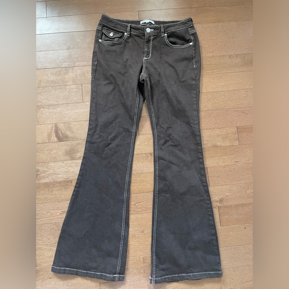 Garage Women's Chocolate Brown Flared Jeans